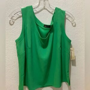 NWT Allie Coosh Green Scoop Neck Boxy Tank Top